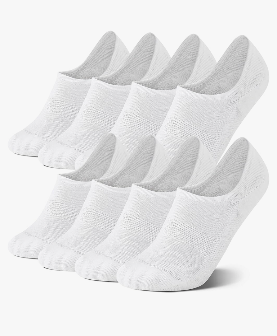 CS CELERSPORT 4/8 Pairs No Show Socks Womens and Mens Athletic Cushioned Ankle Low Cut Invisible Non Slip Socks
