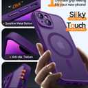 CANSHN Magnetic for iPhone 14 Plus Case, Upgraded [Full Camera Protection] [Compatible with Magsafe] [Translucent Matte] Shockproof Protective Phone Case for iPhone 14 Plus 6.7" - Deep Purple