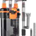 hygger External Hang-On-Back Canister Aquarium Filter,Quiet Fish Tank Filter with 3-Stage Filtration,Anti-Dry Burn Motor,Adjustable Flow,Oil Skimmer,Duckbill Nozzle,Shower Spray Bar (7W,20-40 gal)