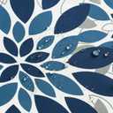 Floral Outdoor Pillow Covers Waterproof Spring Throw Pillow Cases Dark Blue Grey 18x18 Inch Set of 2 Decorative Summer Cushion Covers for Patio Furniture Garden Bench Porch Sofa
