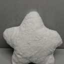 YRXRUS Star Pillows, White Star Shaped Pillow, Decorative Throw Pillow Gifts, Cute Plush Room Decor, Fluffy Faux Rabbit Fur 18"x18" Pillows for Living Bedroom