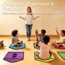 Vindany 12 Pack Crayon-Shaped Classroom Rug for Kids, Non-Slip Carpet for Classroom Seating, Sit Spots Floor Mats for Preschool Kindergarten Daycare, Flexible Seating for Learning & Circle Time