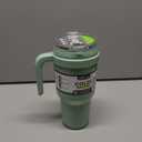 REDUCE 40 oz Stainless Steel Tumbler with Handle - Dual-Wall Vacuum Insulated Travel Mug, Sweat-Proof Lid & Reusable Straw - Keeps Drinks Cold for 24 Hrs, Fits Cupholders, Dishwasher Safe - Matcha