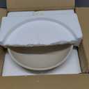 Modern Resin Pedestal Bowl  Large Fruit Bowl for Kitchen Counter, Catch All Bowl for Entryway Table, Stylish Key Bowl & Dining Centerpiece, Brown