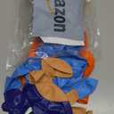 Blue and Orange Balloons, 60PCS 12 Inch Royal Light Blue and Orange Beige Balloon Confetti Balloons for Kids Space Theme Party Baby Shower Birthday Graduation Party Decoration