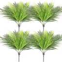 Artificial Palm Plants Leaves Imitation Fake Palm Tree Leaves Decor Greenery Faux Tropical Faux Plants Fronds for Home Garden Hawaiian Party Jungle Party Decor(4 Pieces)