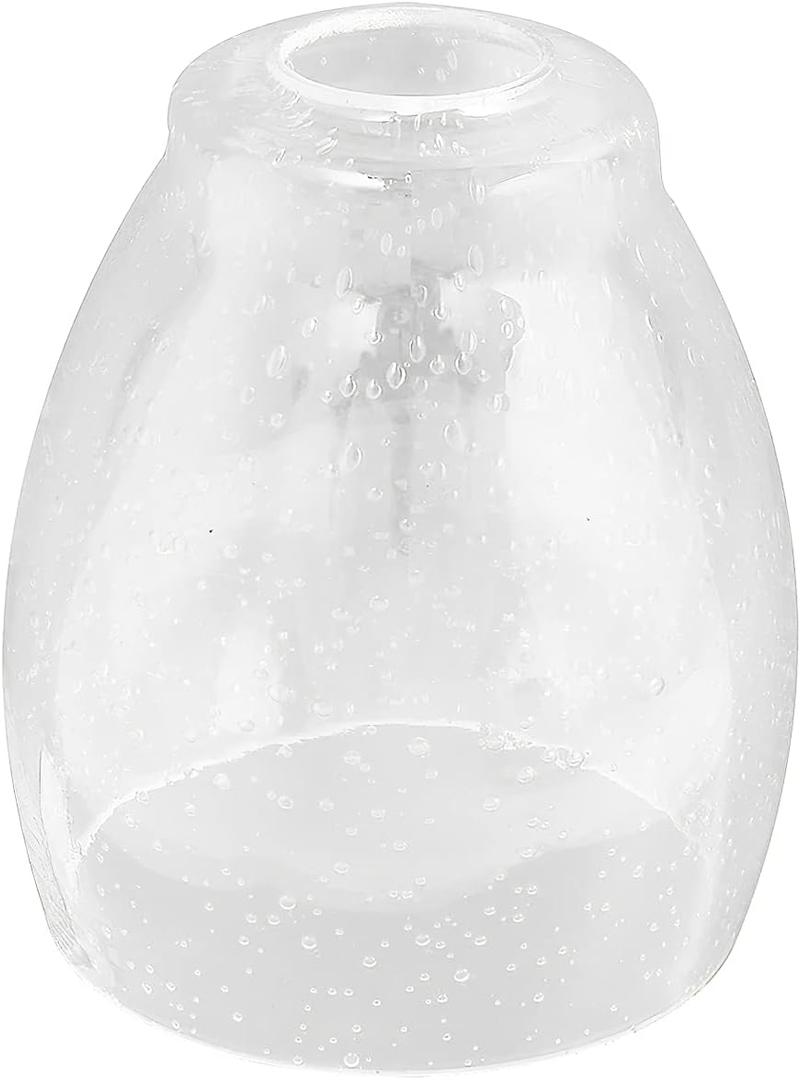 Clear Seeded Glass Shade, Modern Light Fixture Replacement Globe or Cover with 1-5/8-Inch Fitter for Chandelier Wall Sconce Pendant Light, G0022