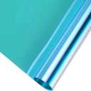 Transparent Decorative Window Film Anti UV Colorful Adhesive Vinyl Heat Insulation Solar Window Tinting Sheets Glass Film for Christmas Home Decoration, 24Inch x 10Feet, Blue