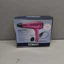 Conair Hair Dryer with Retractable Cord, 1875W Cord-Keeper Blow Dryer,Pink (3 Piece Set)