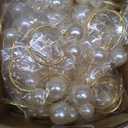 Sliner 100 Pcs Pearl Napkin Rings, Gold Table Napkin Holder Buckles for Dinning Table Setting Christmas Wedding Party Supplies