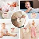 Esmorah Baby Gift Set, Baby Shower Gifts, Monthly Baby Milestone Signs & Baby Clothes Dividers Organizer(21 pcs), Hello World Sign - Unique Newborn Gifts for Boys and Girls (Pink)