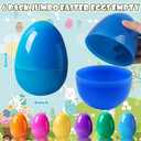 6 Pack Jumbo Easter Eggs, 6 Inch Large Fillable Plastic Easter Eggs in 6 Bright Colors, Big Empty Surprise Eggs for Kids Easter Egg Hunts, Basket Stuffers, and Party Favors