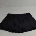 KORALHY Black XXL High Rise Knee Length Skort with Built-in Shorts for Women 4XL