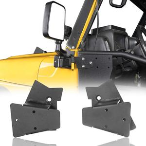 Hooke Road Wrangler TJ Doors Off Mirror Mounting Brackets Campatible with Jeep TJ Wrangler 1997 1998 1999 2000 2001 2002 2003 2004 2005 2006 - Pair