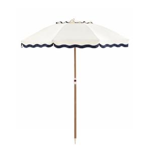 DEER LAND 6FT Patio Beach Umbrella for Outdoor, UPF 50+ Sun Shade for Patio, Backyard, Garden, Pool and Beach, Tilt Adjustable, Portable, Harbour White