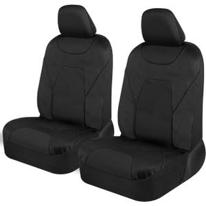 Motor Trend AquaShield Waterproof Front Seat Covers, Black Seat Covers for Cars Neoprene Front Car Seats Cover, SUV Seat Covers Protector - Car Interior Cover for Auto, Trucks, & Dog Owners
