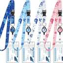 4 Pack Cruise Lanyard for Ship Cards Detachable Lanyards with Waterproof ID Badge Holders, Ocean Creature 2026 Cruise Essentials Accessories