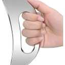 Gua Sha Massage Tool with Handle (Stainless Steel) ，Body Muscle Massage Scraper Tools，Larger Fascia Guasha Scraping Metal Tool for Back Neck Face Leg