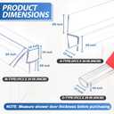 Pangda 4 Pack 1/2" x 39" Shower Door Seal Frameless Glass Shower Door Bottom Side Seal Strip Sweep Clear for Bathroom, Stop Water Leaks, Create a Water Barrier(H, M, D Type)