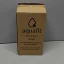 AQUAFIT 64 oz Water Bottle with Time Marker - Straw & Chug Lid - BPA Free Half Gallon Gym Water Bottle with Handle - Big Gallon Jug (Gray, 64 Ounces)