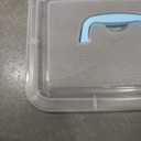 Hespama 6 Quart Storage Bin, Plastic Latching Box/Container with Lid, 4 Packs