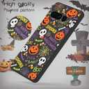 2 x XIMIZU Case for Google Pixel 7 Pro Halloween Ghost Pumpkin Designed,Black Matte Soft Slim Fit TPU Anti-Scratch Shockproof Protective Cover Phone Case for Google Pixel 7 Pro (pumpkin spider web)