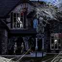 6 x 2Pcs Halloween Window Decorations,Scary Halloween Decorations Curtain Fabric Window Door Cover Horror Decor for Halloween Party Indoor and Outdoor (Witch)