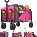 Portable Collapsible Wagon, Foldable Cart with Removable Side