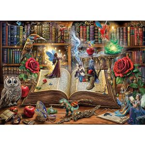 Magic Book Jigsaw Puzzles, 1000 Piece Puzzle for Adults, Family Puzzles Game, Fun Relaxing Challenging, Interlock Perfectly No Dust, Home Wall Decor, Gifts for Valentine's Day Easter
