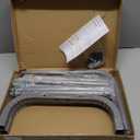 JIUYOTREE Metal Clothing Rack 43.3 Inches Clothes Garment Coat Rack with Bottom Shelf Clothing Rack for Hanging Clothes Coats Skirts Shirts Sweaters Silver Gray