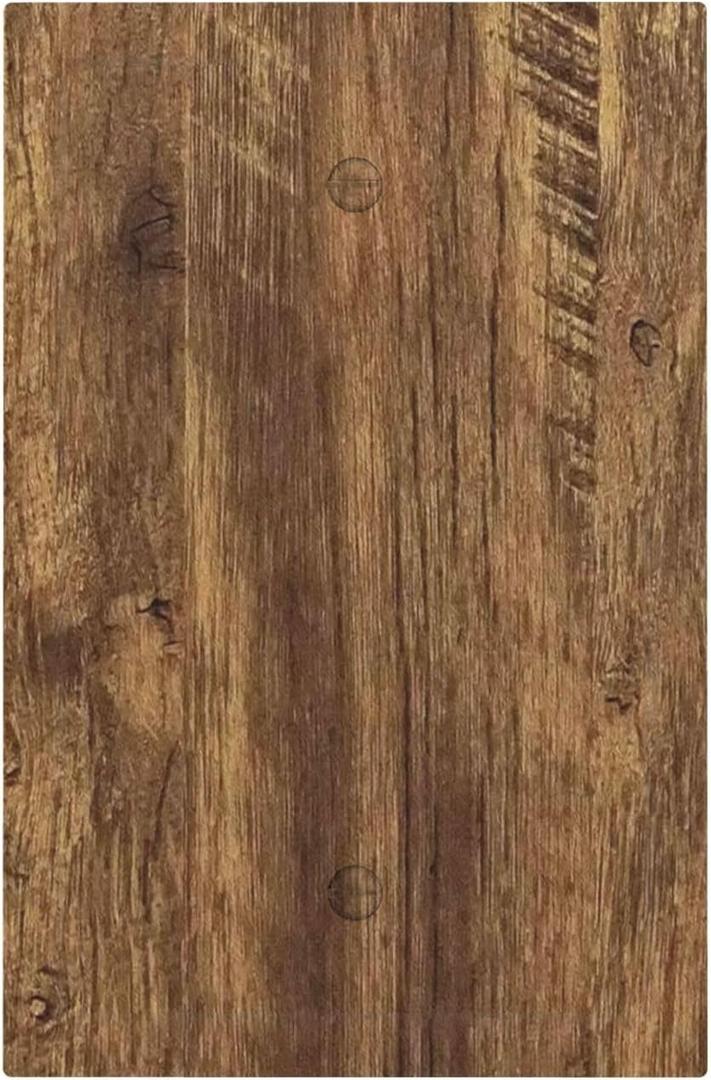 Light Switch Cover Plate Rustic Wood Grain Country Vintage Wooden Board 1 Gang Blank No Device Decorative Outlet Covers Electrical Wall Plate Switchplate for Farmhouse Home Decor