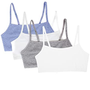 Fruit of the Loom Women's Spaghetti Strap Cotton Pullover Sports Bra Value Pack of 4 Size/Talla 44
