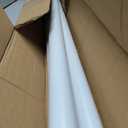 White Tension Curtain Rod 51-165In, Long Adjustable Tension Rods No Drilling for Window or Bathroom, Outdoor Curtain Rods for Patio, Easy to Install, Never Rust, Rod Diameter 1.26 Inches-White