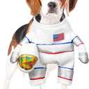 DELIFUR Dog Halloween Astronaut Costume - Pet Dress Up Spacesuit Funny Apparel Uniform Adjustable Cosplay Outfit for Small Medium Dog (Astronaut, Medium)