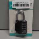 ZHEGE Padlock, Combination Lock 4 Digits, Outdoor Padlock Weatherproof for Gym Locker, Garden Fence Gate (Black) (1P)