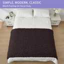 Bigacogo Chunky Knit Throw Blanket for Couch, 40x80 inches, 100% Hand Knitted with Thick Jumbo Chenille Yarn, Cozy Soft Large Rope Knot Cable Crochet Blankets for Sofa Bed Living Room, Chocolate
