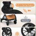 Pet Stroller with Detachable Carrier for Small & Medium Dogs & Cats, Smooth Comfort Ride with Shock-Absorbing Suspension, Foldable Dog Stroller, Compact Storage (Cloud Gray)