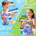 Electric Water Gun, 2 Pack Water Guns for Adults Kids, 1000CC Capacity Water Pistol, 33FT Range Rechargeable Automatic Squirt Guns, Perfect Pool Toys for Beach Backyard Outdoor Fun Boys Girls Gifts