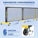 Pickleball Net Set, Pickleball Net on Wheels for Driveway Backyard, 22FT Regular Size, 4 Pickleball Paddles & 6 Balls, 12 Court Markers, 1 Carry Bag, Pickleball Set for Indoor Outdoor Play