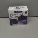 Bed Risers Furniture Risers Heavy-Duty Rectangular Adjustable Block Lift to 3 inches and 4.3 inches Desk, Sofa, Chair Legs, Refrigerator, Washing Machine Support up to 4000 pounds (2 layer(3inches), Square-black-4 Pack)