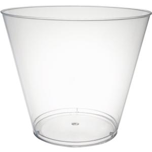 2 x Party Essentials Disposable 9 oz Party Punch Cups | Old Fashioned Tumblers | Cocktail Glasses, 20 Count, Clear, Hard Plastic