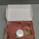 FESHFEN Long Pink Wigs for Women, 22 inch Middle Parting Synthetic Wavy Wig for Daily Party, Pink