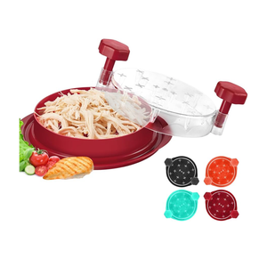 Chicken Shredder Tool Twist: 2026 Pro Food-Grade Visible Meat Shredder with Strong Anti-Slip Base, Ergonomic Handle, Chicken Breast Shredder, Suitable for Pork Beef Chicken (Red),Missing Parts