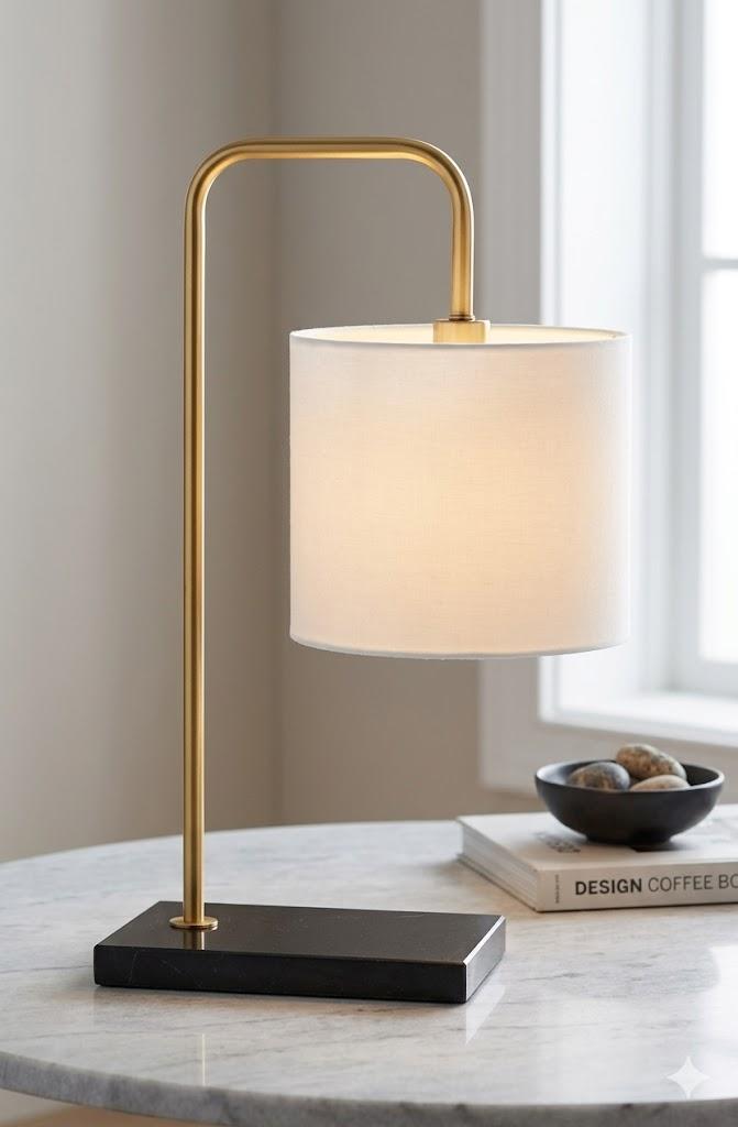 black marble table lamp