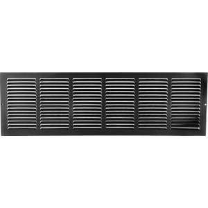 30" X 6" Steel Return Air Grilles - Sidewall and Ceiling - HVAC Duct Cover - Black [Outer Dimensions: 31.75"w X 7.75"h]