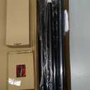 KAMANINA Black Curtain Rods for Windows 72 to 144 Inches (6-12ft), 1 Inch Heavy Duty Curtain Rod 32 to 144, Long Decorative Single Drapery Rods, Twisted Cage End