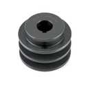 QWORK 2AK2534 Double Groove Pulley/Sheave, 2.55"OD 3/4" Bore, AK Fixed Bore Pulley, for A, 3L & 4L (A & AX) V-Belts, Cast Iron