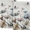 Giwawa Grey Floral Hand Towels Boho Botanical Fingertip Towels Set of 2 Soft Guest Face Towel Bathroom Decorations Thin Kitchen Tea Dish Towels