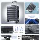 LIGHT FLIGHT Carry On Luggage 22x14x9 Airline Approved, Expandable Carry On Suitcases with Wheels, Lightweight Luggage, Durable Hard Shell 20 Inch Rolling Suit Case for Men Women Travel, Gray