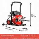 Garvee 100Ft 3/4 Inch Drain Cleaning Machine. Sewer Snake 750w Auto Feed
